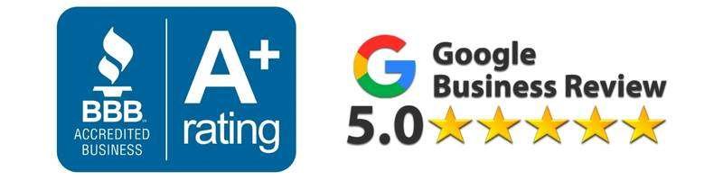BBB A+ Google Business Rating
